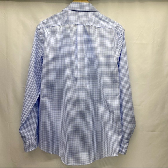 LAUREN RALPH LAUREN SHIRT MENS LG BLUE WHITE GINGAM STYLE 16.5 34/35 SPRING - Picture 2 of 9